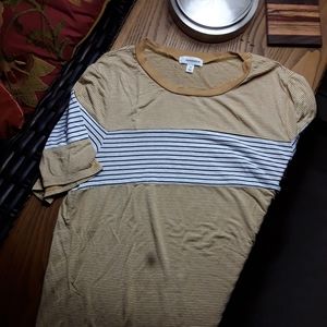 Comfy Mustard Striped Tee🌻